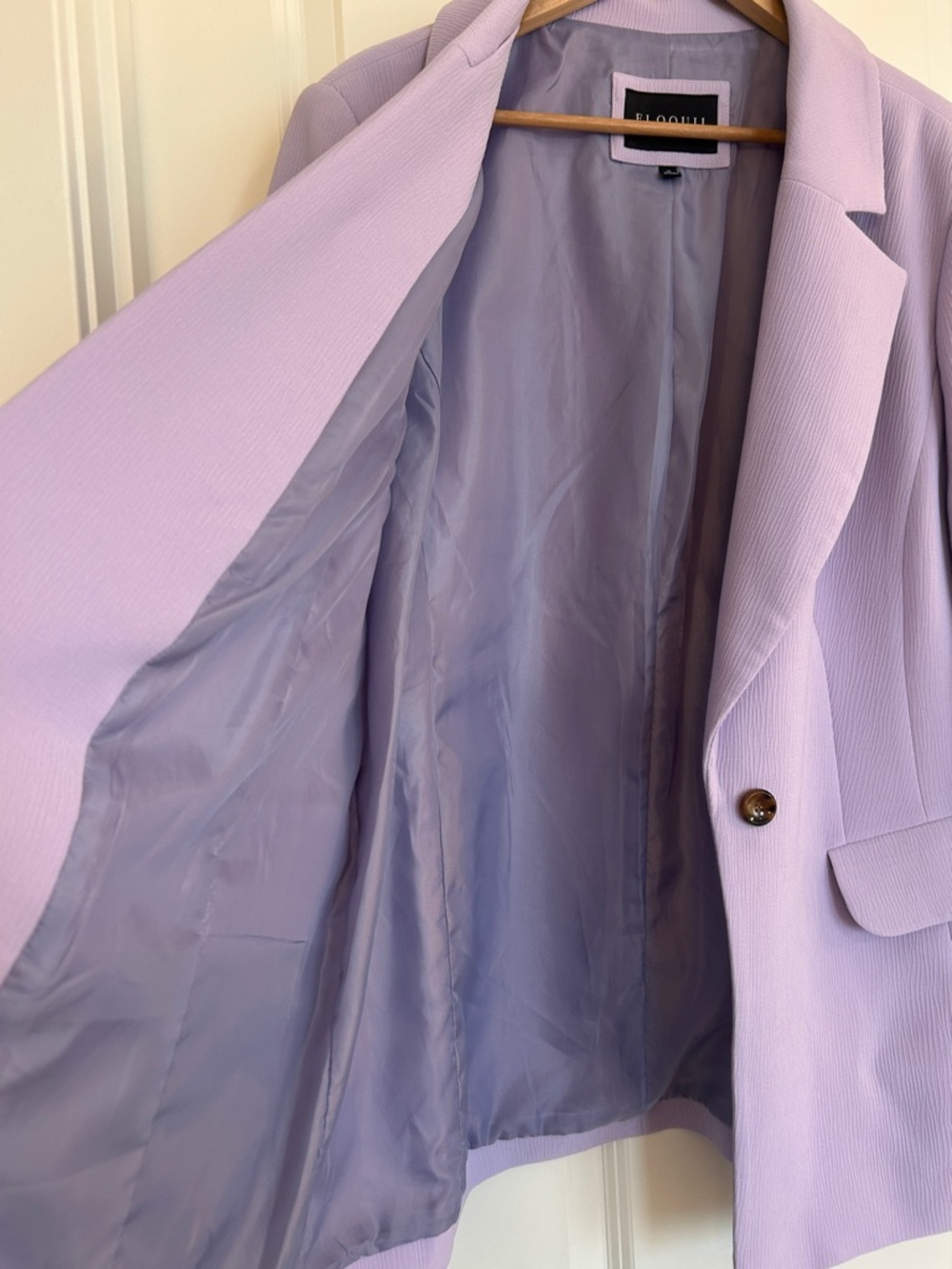 Eloquii Lavender Pastel Tailored Single Breasted Blazer Jacket Size 14 - Picture 6 of 10
